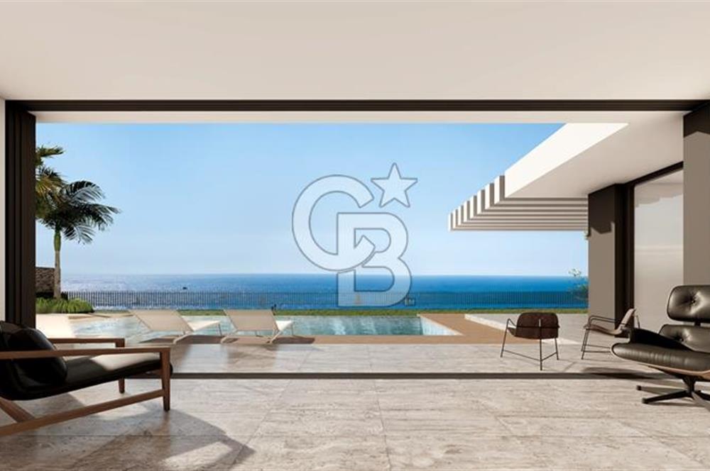 Kıbrıs Girne Esentepe'de Satılık Modern Tasarım 4+1 Kapanmaz Deniz Manzaralı Villa