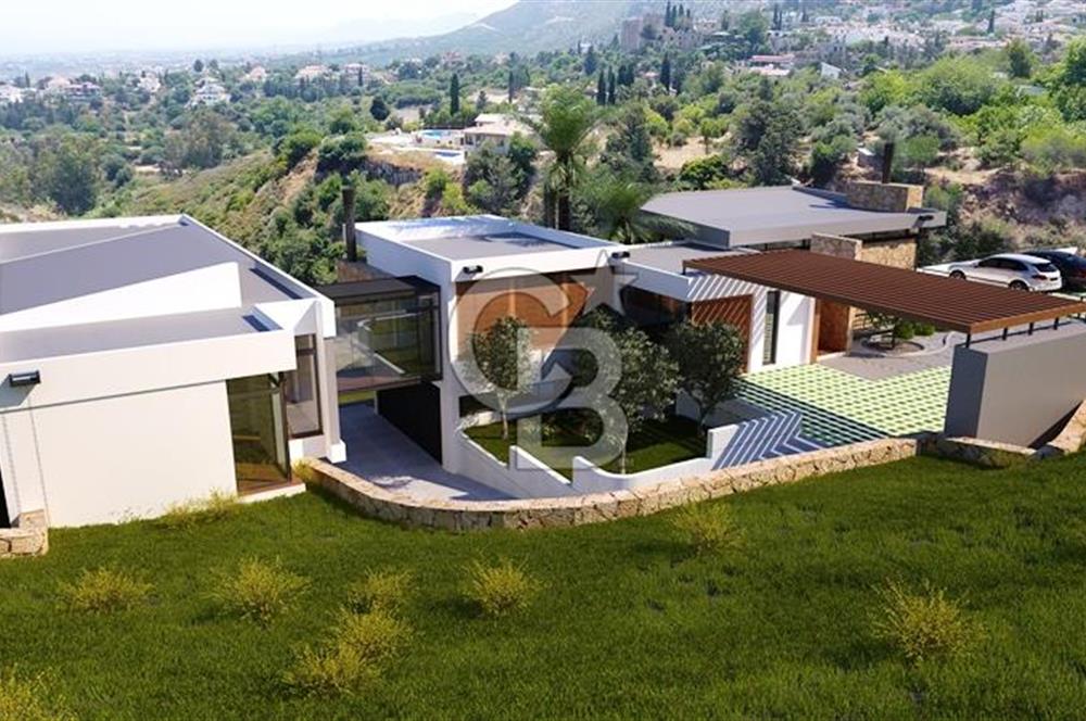 Kıbrıs Girne Bellapais'de Satılık Türk Koçanlı Özel Tasarım Villa