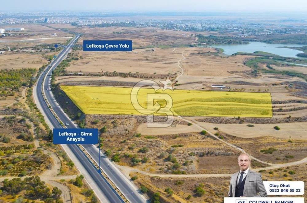 !!! Lefkoşa-Girne Anayolu Üzerinde, Cephe Boyu 80 metre, Gönyeli Sınırları İçerisinde Yer Alan,   Satılık Yatırımlık Arazi !!!