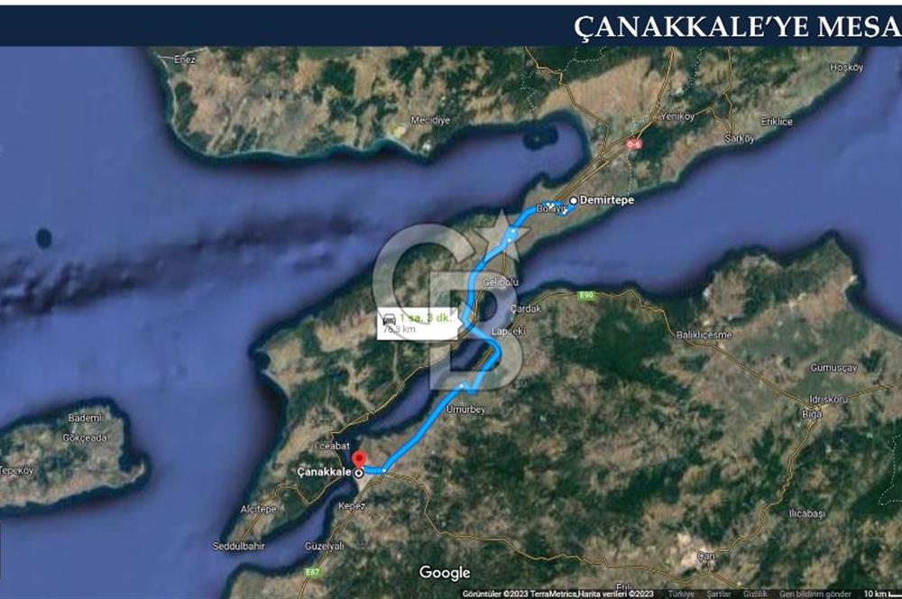 GELİBOLU DEMİRTEPE DE İKİ DENİZİ GÖREN HARİKA MANZARALI TARLA