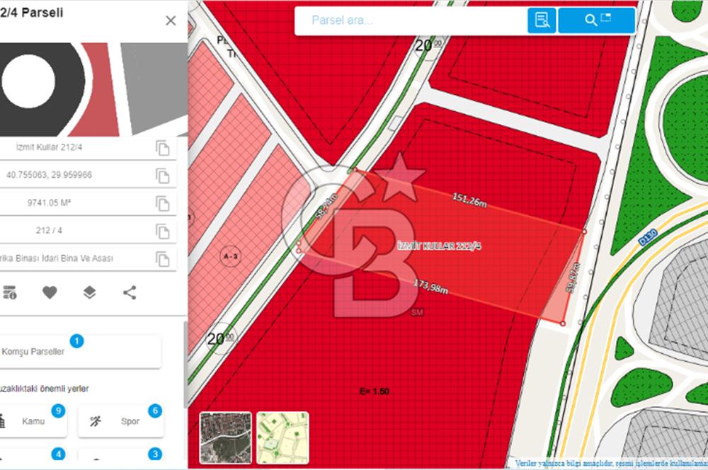 İZMİT SANAYİ 9.743 M² ARSA ÜZERİNDE SATILIK FABRİKA