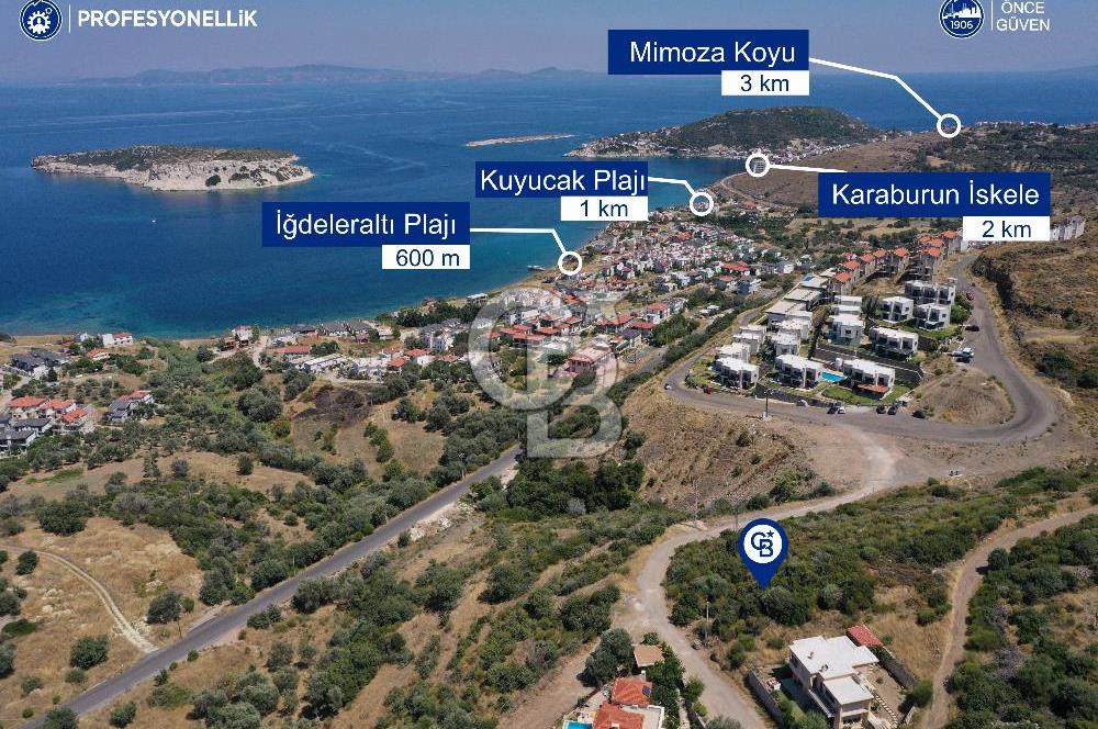 Karaburun Merkez'de 730 M² Deniz Manzaralı İmarlı Arsa