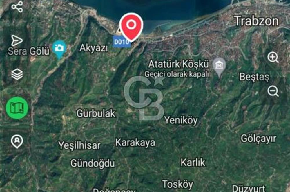 Trabzon Ortahisar Ilçedi Akyazı Konakta Deniz Manzaralı Yalı Arsası 