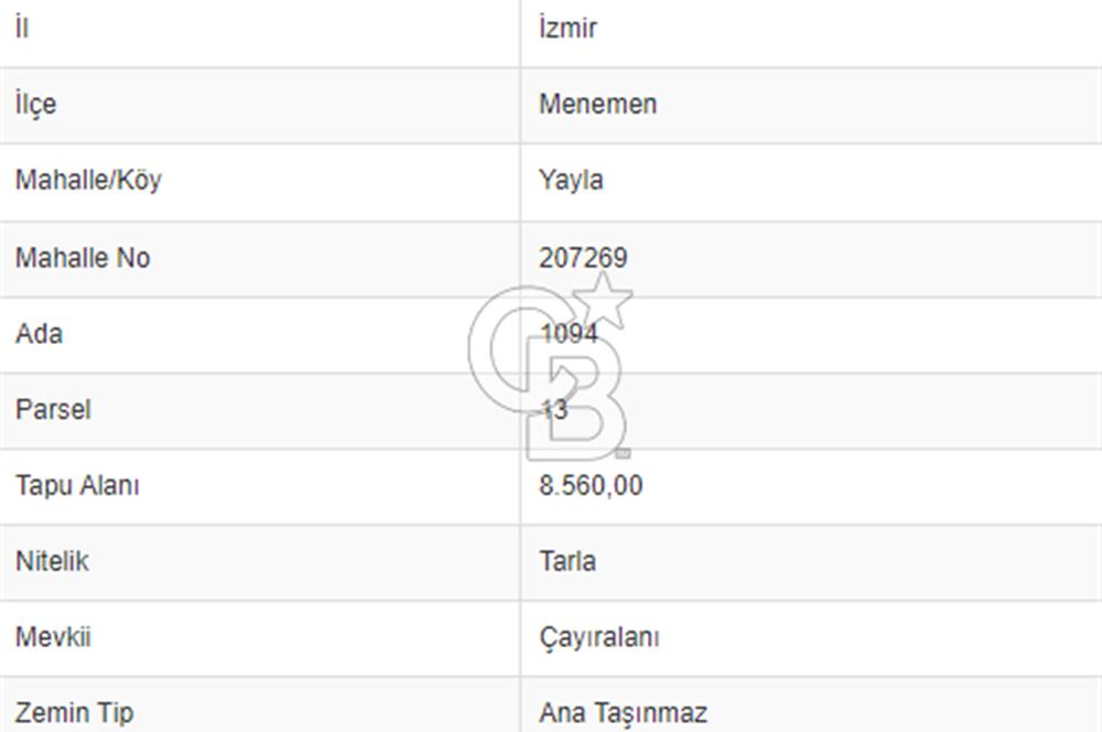 Cankat ÇEÇEN'den MENEMEN TİCARİ-KONUT ARSASI 