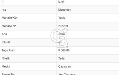 Cankat ÇEÇEN'den MENEMEN TİCARİ-KONUT ARSASI 