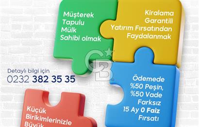 İzmir ve Gayrimenkul Sektörinde İlk,Paylaşımlı Mülkiyet Esaslı Satılık 1+1'ler