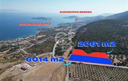 Karaburun Bozköy' de Deniz Manzaralı 2061 m2 Arazi