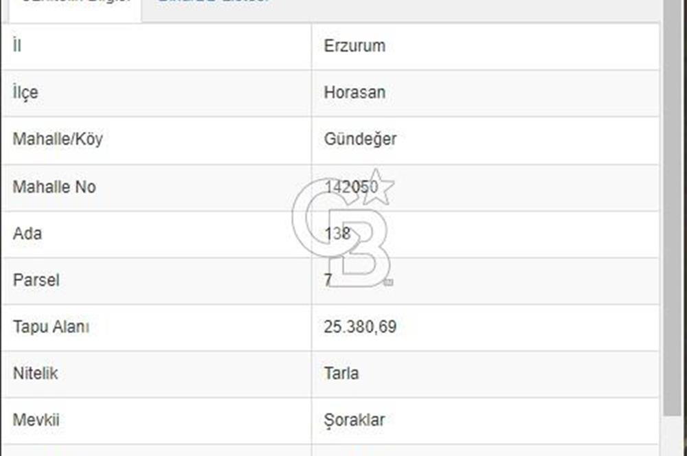 CB ATA'DAN ERZURUM HORASAN'DA SATILIK FIRSAT TARLA