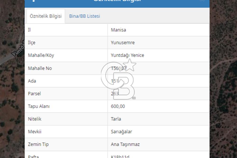 Yuntdağı Yenice Mahallesin'de Yatırımlık Tarla