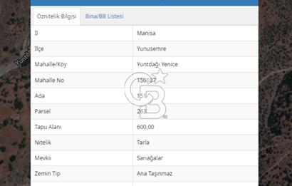 Yuntdağı Yenice Mahallesin'de Yatırımlık Tarla