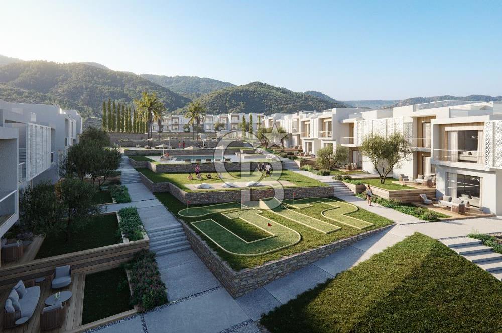 1+1 Flat With Garden For Sale With Payment Planning In Kyrenia, in Karsiyaka in TRNC