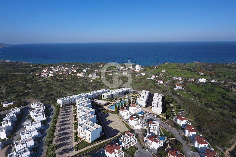 1+1 Flat With Garden For Sale With Payment Planning In Kyrenia, in Karsiyaka in TRNC