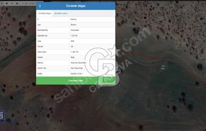 Konya Bozkır Hamzalar Köyünde Kasva dan 1387 m2 Satılık Tarla