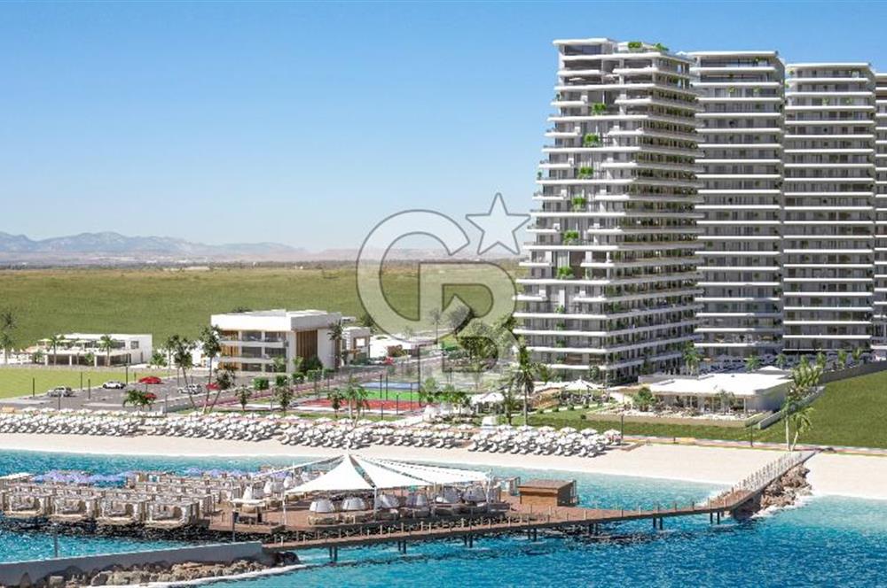 Kıbrıs Lefke’de denize sıfır özel plaj ve sosyal tesisli daireler