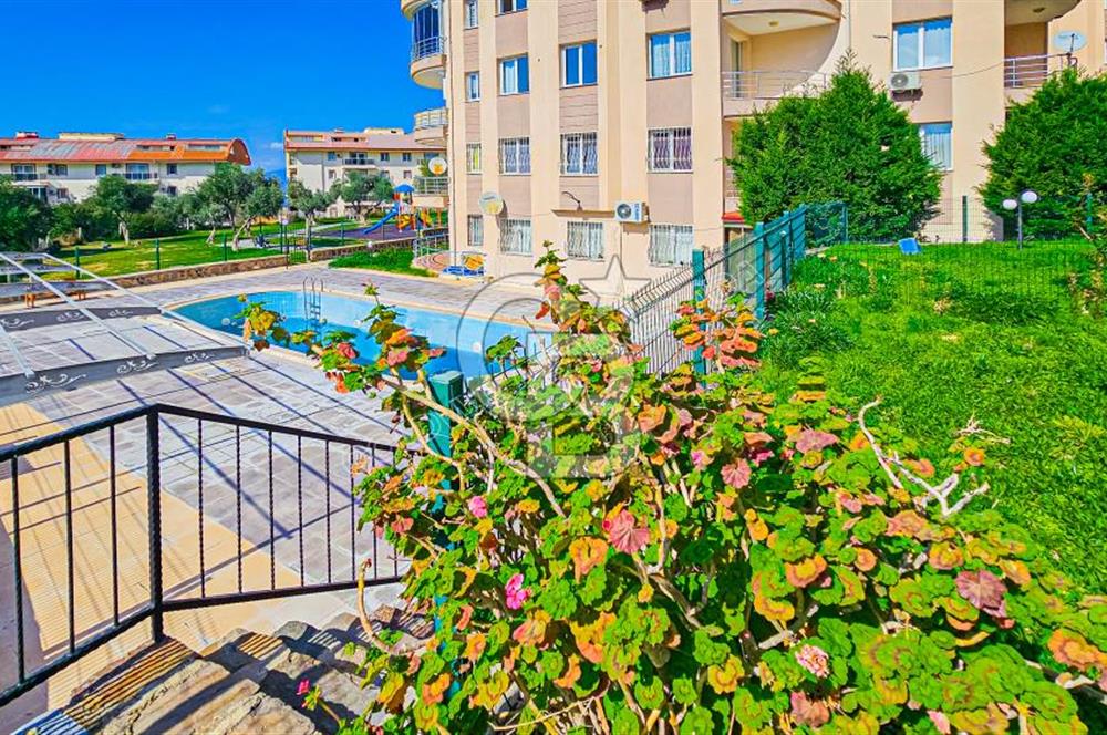 FULLY FURNISHED 1+1 FLAT FOR SALE IN THE MOST BEAUTIFUL LOCATION OF KUŞADASI WITH POOL AND NATURAL GAS
