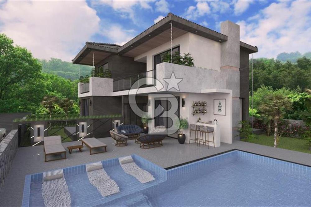 4+1 Luxury Villa for Sale in a Complex Close to the Sea on the National Park in Alsancak, Kyrenia, TRNC