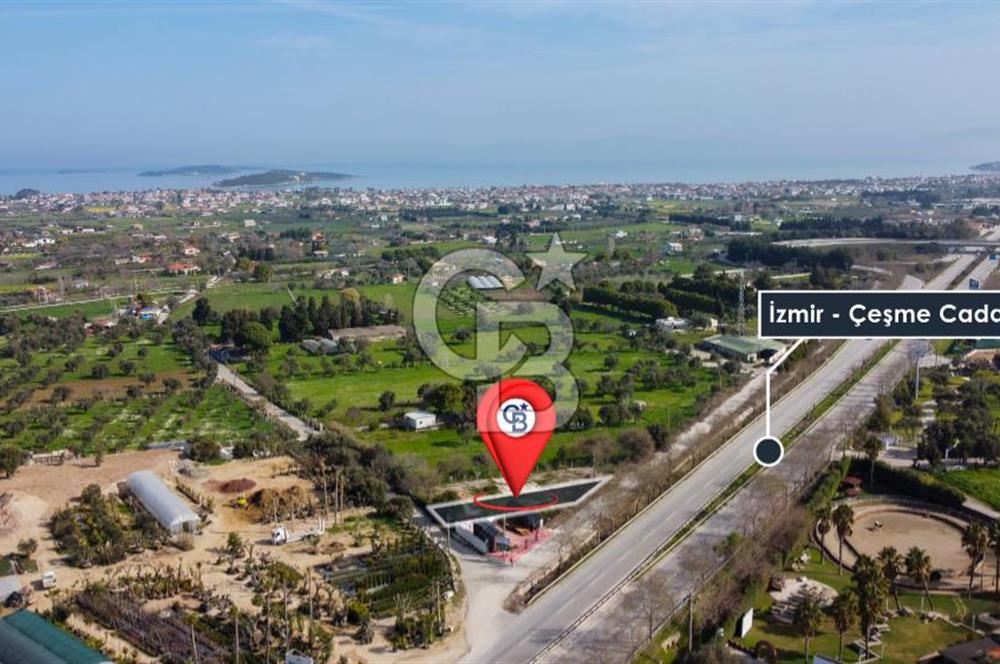 Urla İzmir-Çeşme Caddesinde Anayola Cepheli Satılık 570 m2 Tarla