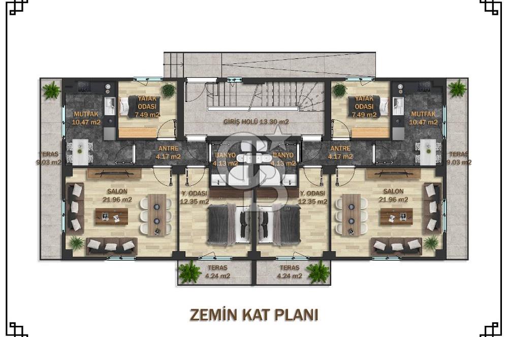 CB TOWER BAŞİSKELE SERDAR'DA SIFIR LÜKS 2+1 SATILIK DAİRE