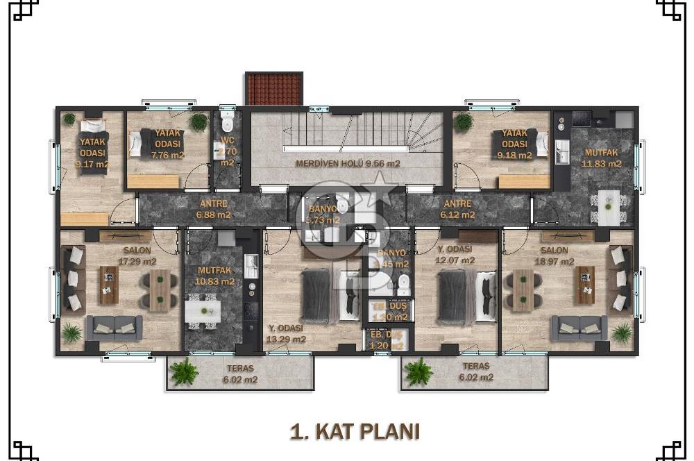 CB TOWER BAŞİSKELE SERDAR'DA SIFIR LÜKS 2+1 SATILIK DAİRE