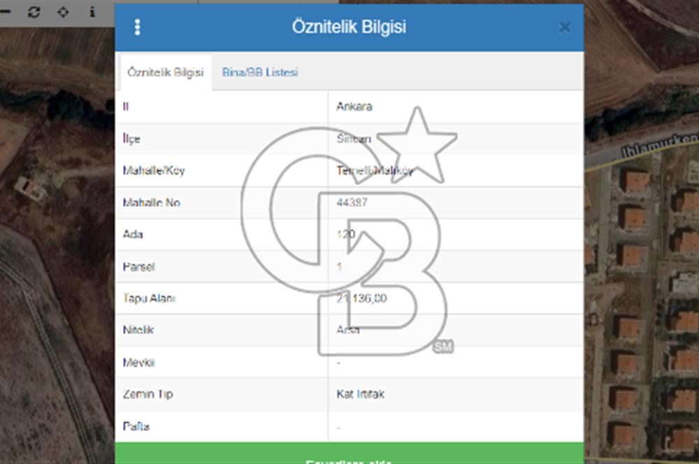 SİNCAN-MALIKÖY'DE SİTE İÇİ VİLLA İMARLI ARSA