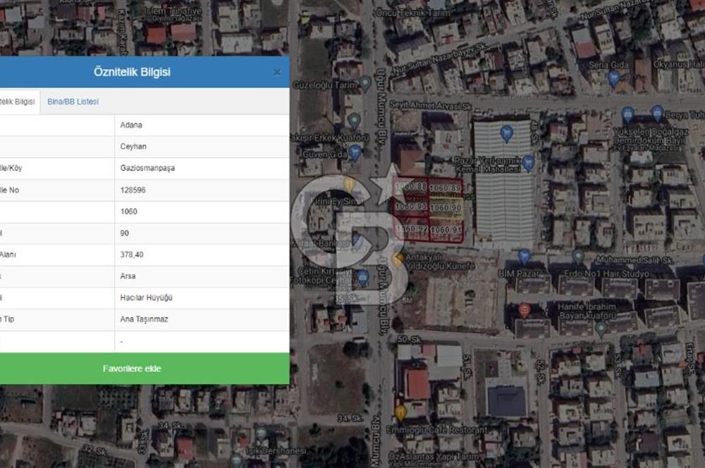 GAZİOSMANPAŞA'DA BULVARA CEPHE ETRAFI AÇIK 6 PARSEL SATILIK ARSA