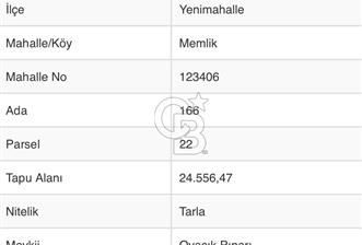 MEMLİK'TE ACİL SATILIK HİSSELİ YATIRIMLIK TARLA