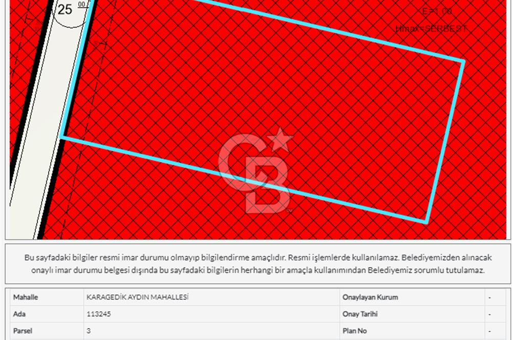 CB NEOSTAN MNG PROJESİ İÇİNDE TİCARİ 4832M2 ARSA