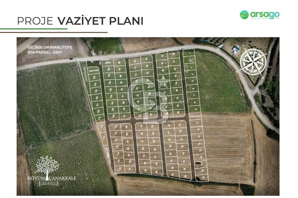 Köyüm Çanakkale Gelibolu Satılık 200 m² Arsa-53 Nolu Hisse
