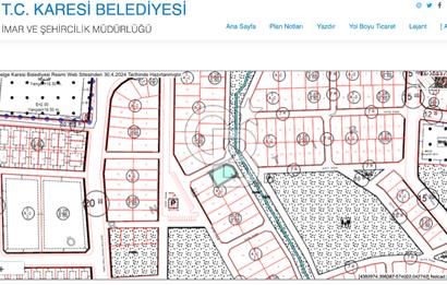 BALIKESİR KUVA-İ MİLLİYE MAH. 406 m² KÖŞE PARSEL SATILIK ARSA