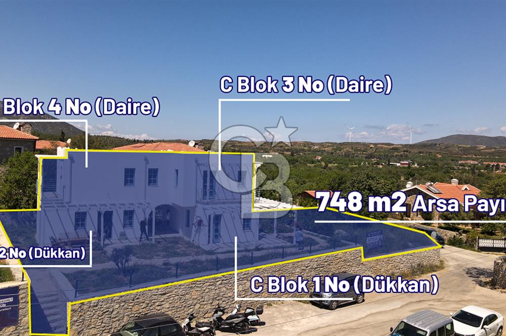 Eski Datça'da Akdeniz Mimarisinde Satılık Dükkanlar ve Daireler