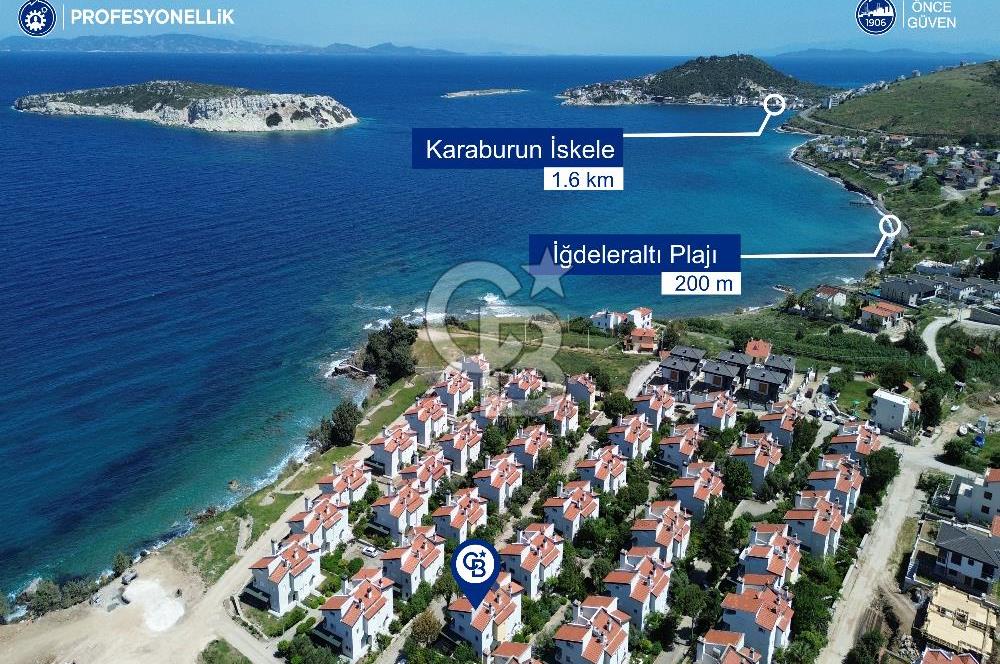 İzmir Karaburun Büyükkent Sitesi'nde Denize 100 m Tripleks