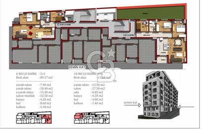 KONAK GÖZTEPE MAH. PROJEDEN SATILIK 2+1 DAİRE