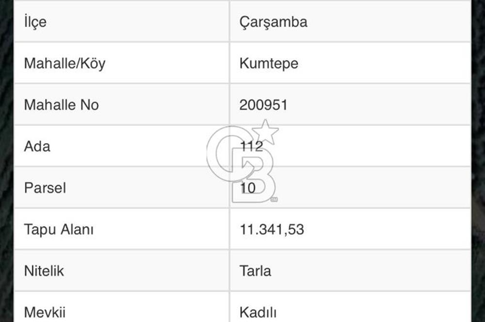 Çarşamba'da mükemmel tarım arazisi