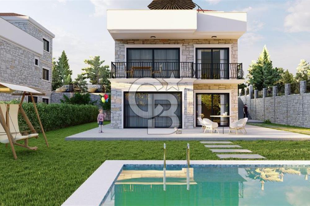 Foçaköy'de Sıfır Ultra Lüks Taş villa