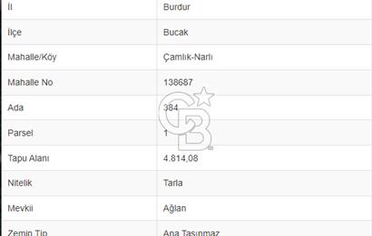 CB PROFEX'TEN BURDUR BUCAK ÇAMLIK-NARLI'DA TARLA