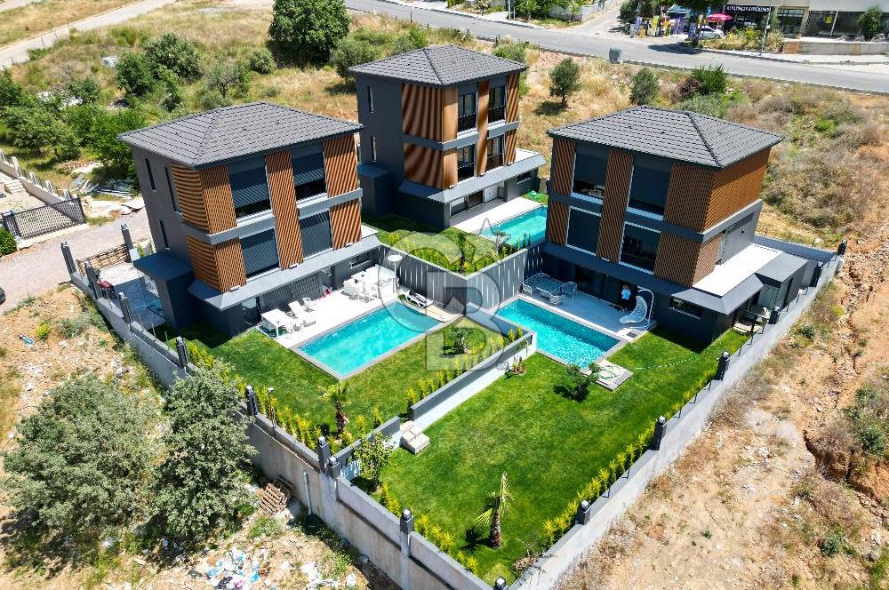 Kahramandere'de Kiralık Müstakil Havuzlu Sıfır Tripleks Villa