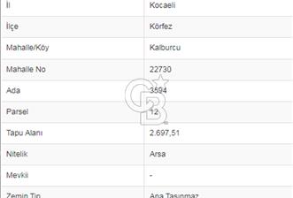 KOCAELİ KÖRFEZ KALBURCU ANA YOLA CEPHE SATILIK TARLA