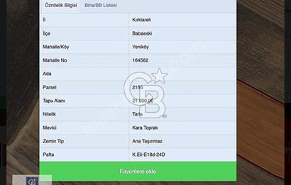 KIRKLARELİ BABAESKİ YENİKÖY'DE 22 DÖNÜM ARAZİ