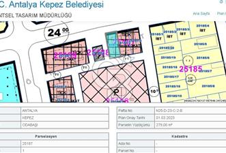 ANTALYA KEPEZ BAŞKÖYDE TİCARİ + KONUT İMARLI 837 m2 YATIRIMLIK FIRSAT ARSA 