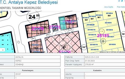 ANTALYA KEPEZ BAŞKÖYDE TİCARİ + KONUT İMARLI 837 m2 YATIRIMLIK FIRSAT ARSA 