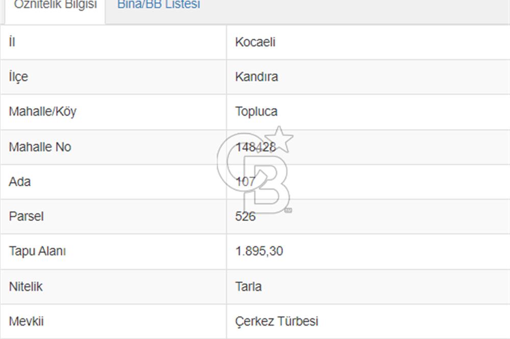 Kandıra Toplucada Yatırımlık Fırsat Tarla