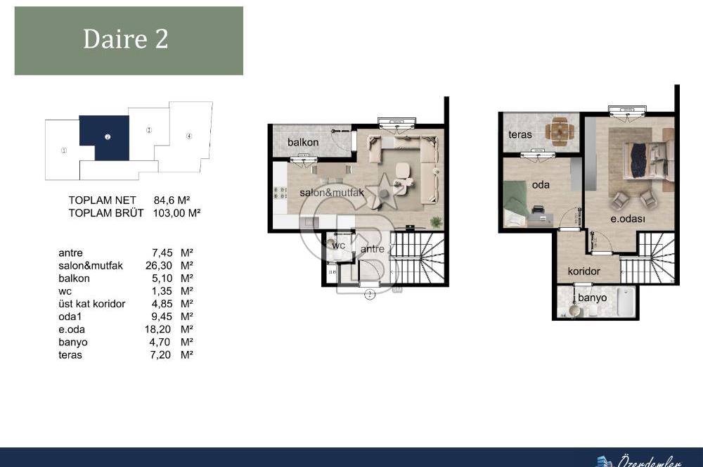 BAŞİSKELE SAHİLDE DENİZ MANZARALI 2+1 ÇATI DUBLEKS SATILIK DAİRE