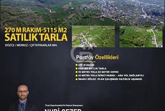 NURİ SEZER'DEN 270 M RAKIM- KONURALP 5115 M2 SATILIK TARLA