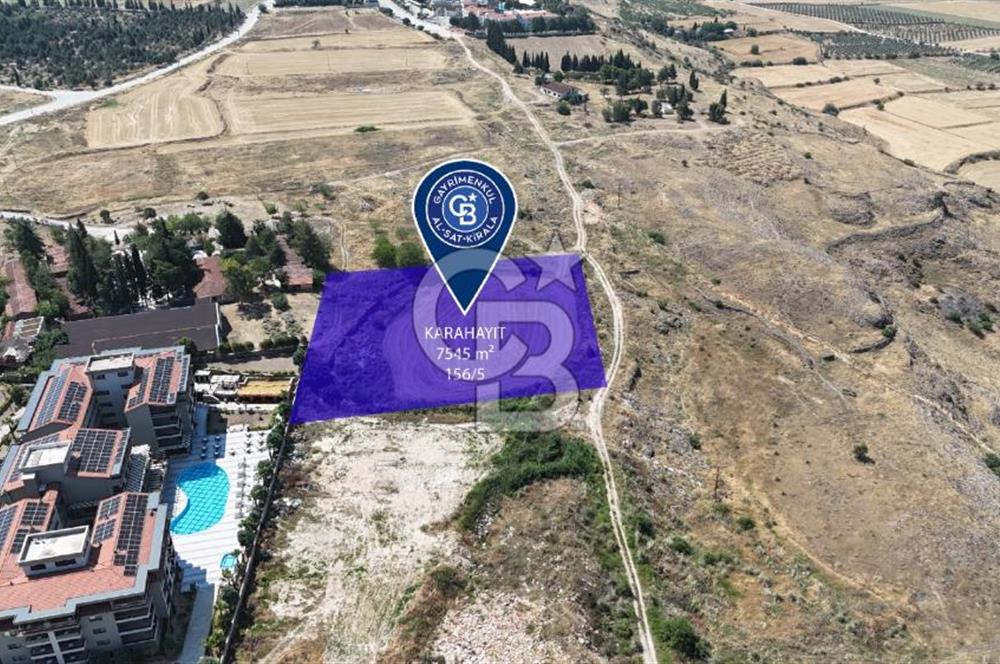 Pamukkale Karahayıt 7545 m² Satılık Turizm Tesis Arsası