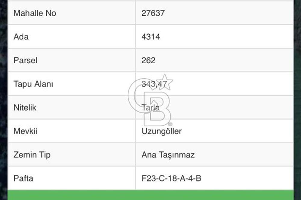 Şile Ağva Geredeli Köye Otobana Yakın Yolu Olan 2300m2 Bahçe