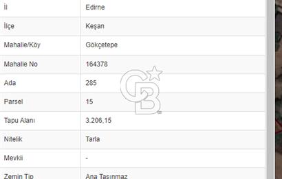 KEŞAN GÖKÇETEPE KÖYÜNDE SATILIK ARSA SAROS KÖRFEZİ MANZARALI