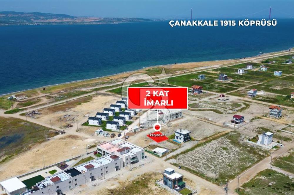 ÇANAKKALE UMURBEY'DE BOĞAZ VE KÖPRÜ MANZARALI İMARLI ARSA