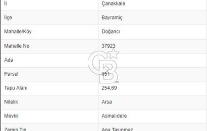 Bayramiç Doğancı Köyünde İmarlı arsalar