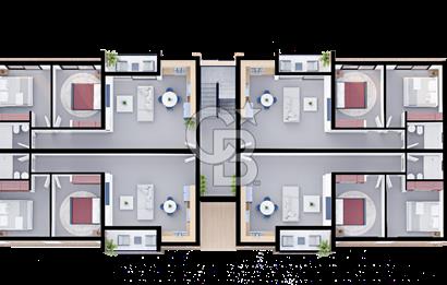 Deniz Manzaralı 2+1 site içi Lansmana özel villa