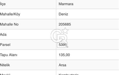 Marmara avşa adasında müstakil imarlı arsa